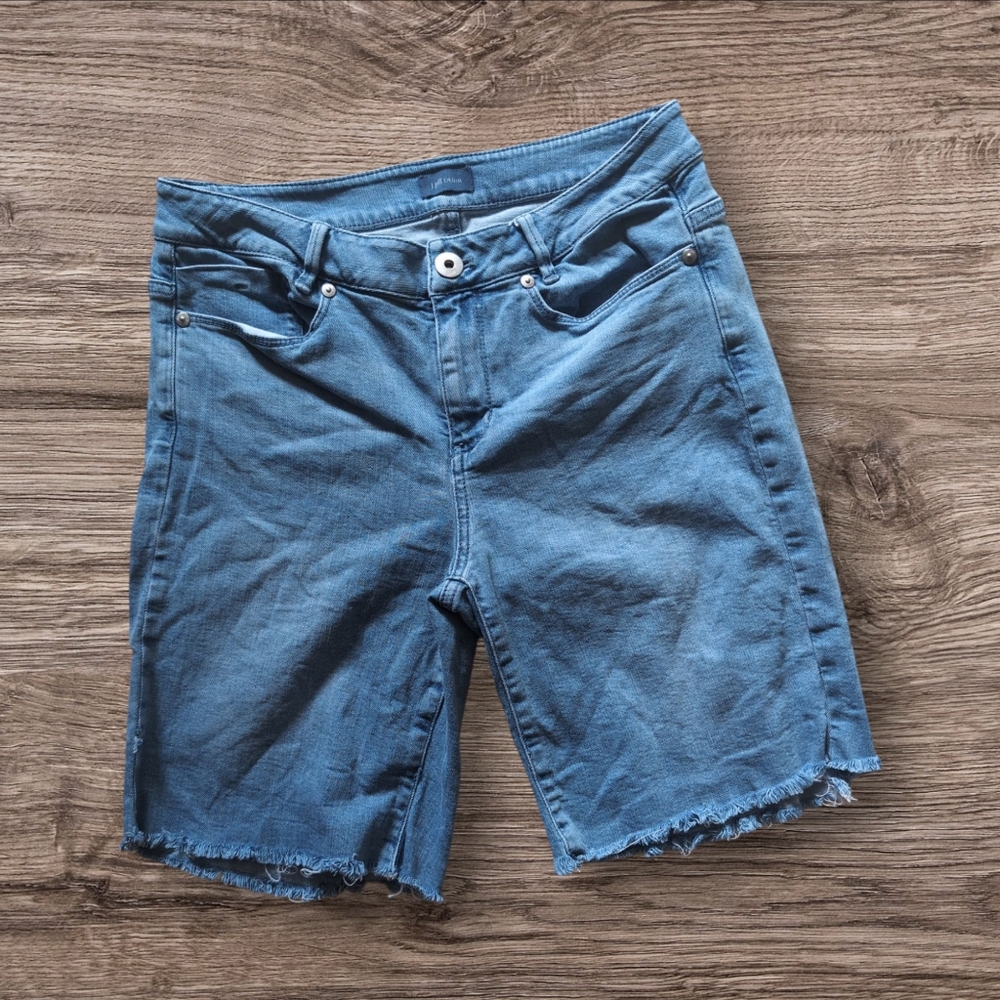 JJill‎ Denim Cut Off Stretch Jean Shorts Raw Hem. Size 6